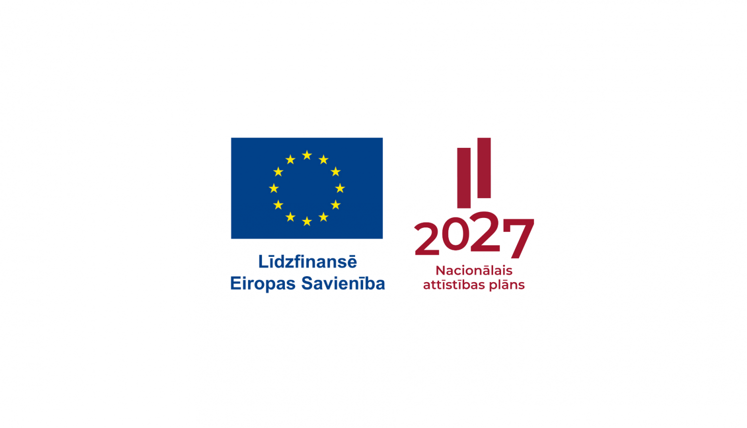 Eiropas Savienība līdzfinansē un Nacionālais attīstības plāns 2027 logo